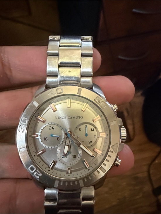 Vince Camuto Other - Vince Camuto Two-Tone Silver and Rose Gold Chronograph Watch